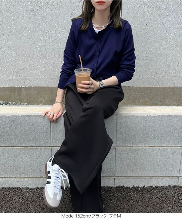 ウエストリボンピンタックワイドパンツ [M4098] - レディース