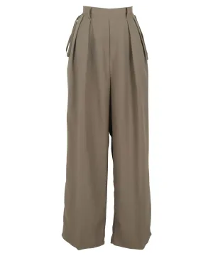 ウエストリボンワイドパンツ [M4104] - レディースファッション