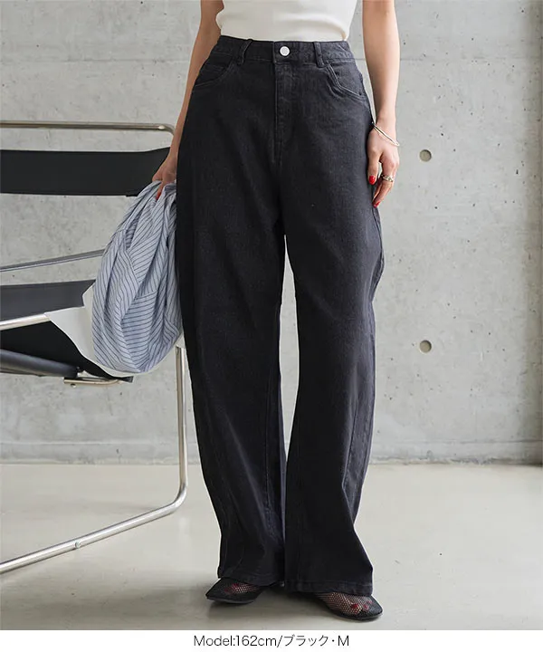 接触冷感カーブデニムパンツ [M4106] - レディースファッション通販