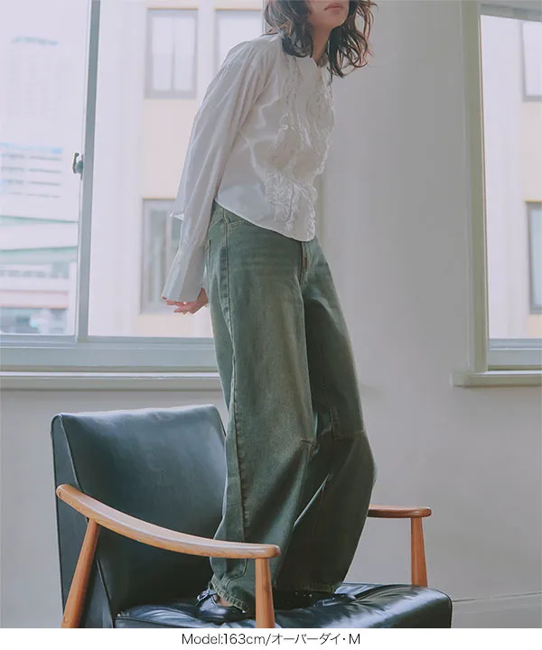 新品未使用　トゥモローランド　バレルレッグパンツ 34サイズ ゆるっくすバレルレッグパンツ（その他パンツ）｜and it_