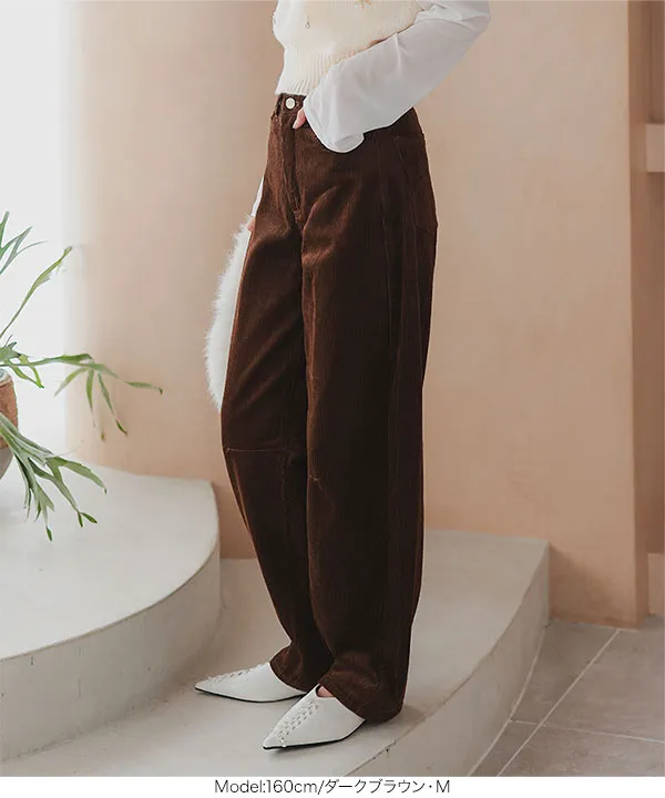 コーデュロイバレルレッグカーブパンツ [M4141]