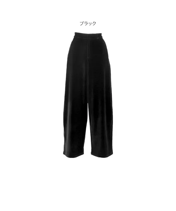 選べるサイズ カーブすぎないベロアカーブパンツ [M4142]