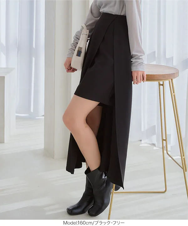 レイヤードスリットスカパン [M4147] - レディースファッション通販