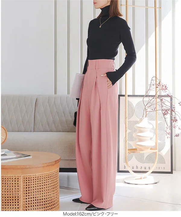 ダイワ ᖴ 14尺 美品 ダブルタックワイドスラックスパンツ [M4149] - レディース