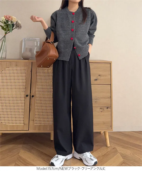 春名亜美さんコラボ ]選べる2丈リネンライクタックパンツ [M4154