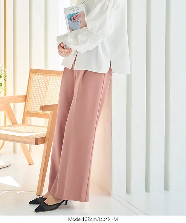 選べるサイズ シワになりにくいワイドパンツ [M4162]