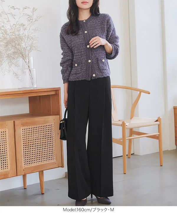 選べるサイズ シワになりにくいワイドパンツ [M4162]