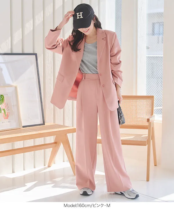 選べるサイズ シワになりにくいワイドパンツ [M4162]