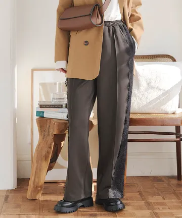 サイドレーストラインパンツ [M4179] - レディースファッション通販