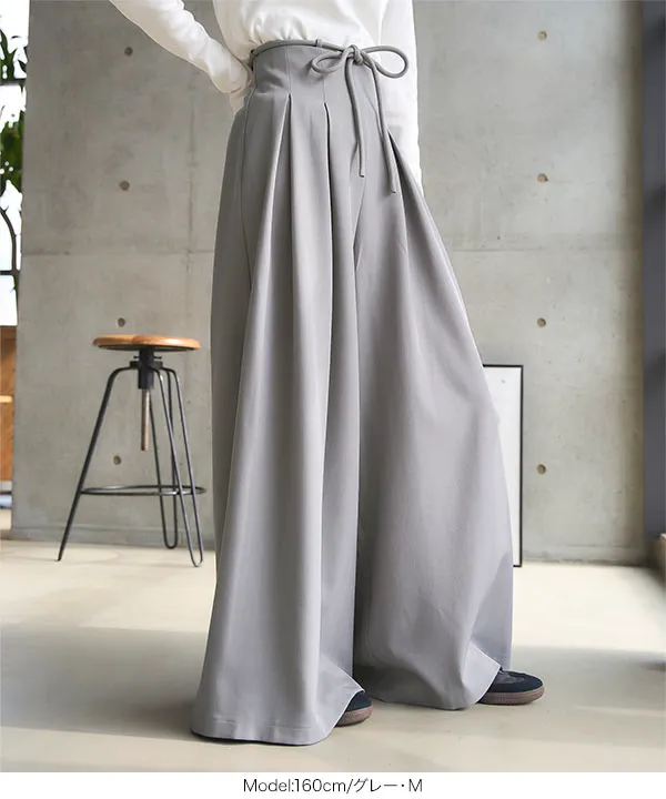 ハイウエストタックワイドパンツ [M4181]