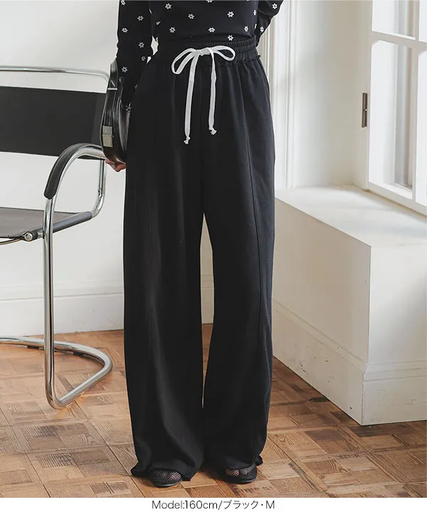 切りっぱなしスウェットワイドパンツ [M4193]