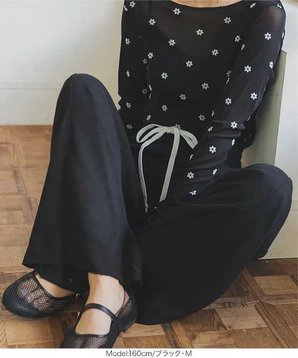 切りっぱなしスウェットワイドパンツ [M4193]