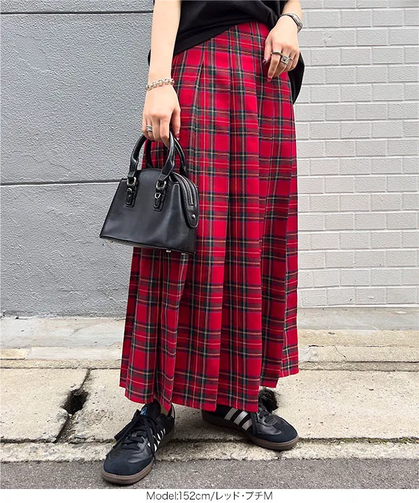 チェック柄プリーツスカート [M4202] - レディースファッション通販