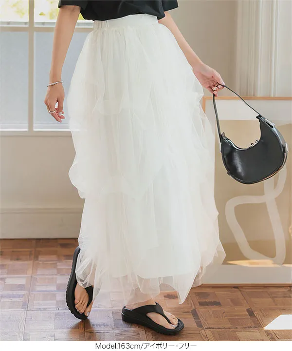 立体デザインチュールスカート [M4212] - レディースファッション通販
