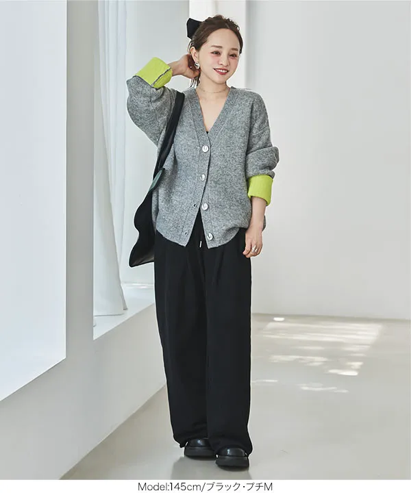 田中亜希子さんコラボ ]選べる2丈 裏起毛スウェットタックパンツ