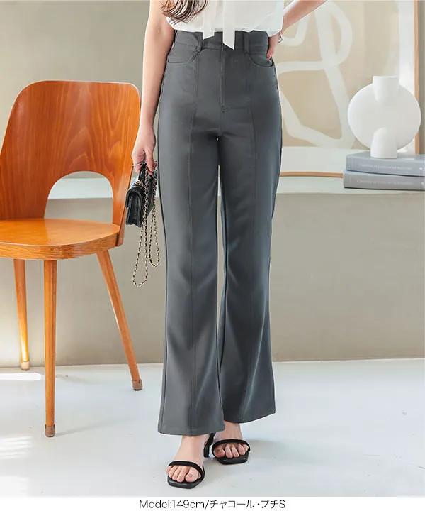 Petitle / プチレ ] センターシームフレアパンツ [M4218