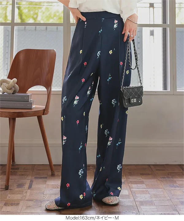 非売品 総柄プリントワイドタックパンツ [M4225] 大好評につき送料 | メンズウェア