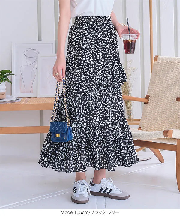 アシンメトリーフリルスカート [M4232]| SALE!! - レディース