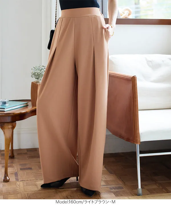 シワになりにくい ジャージーコクーンタックパンツ [M4235]
