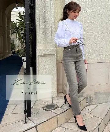 [ 岡部あゆみさんコラボ ］スリムストレートデニム [M4245]