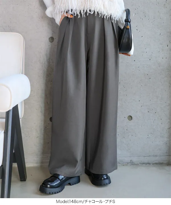 美品✨ クーティー ウール2タックパンツ スラックス Mサイズ グレー