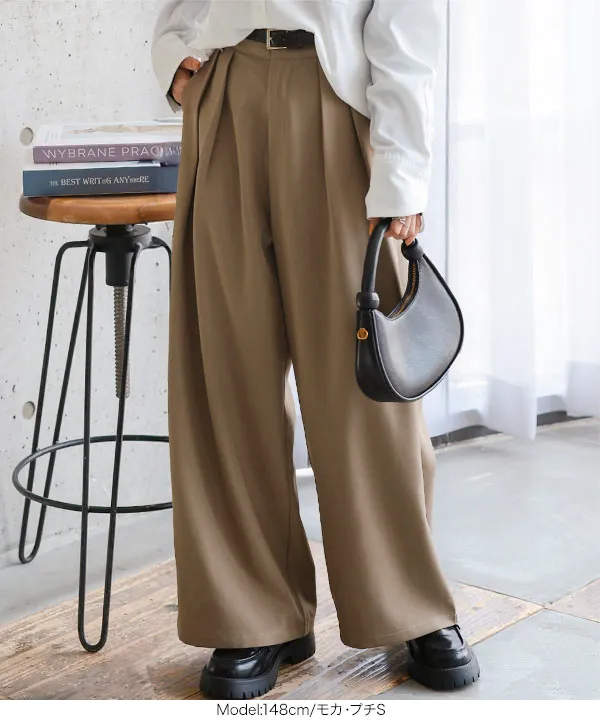 Petitle / プチレ ] 2タックワイドパンツ [M4276] - レディース