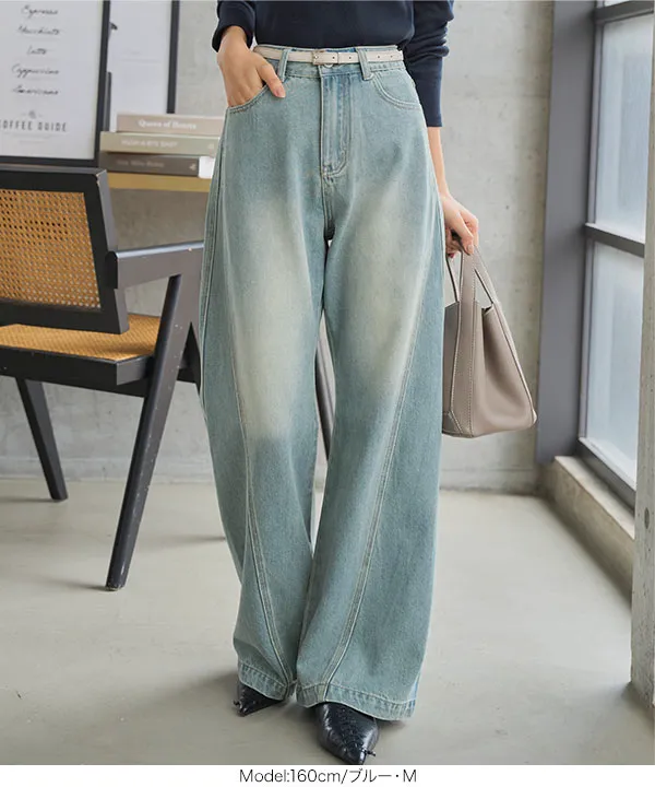 圧倒的着痩せカーブデニムパンツ [M4288] - レディースファッション