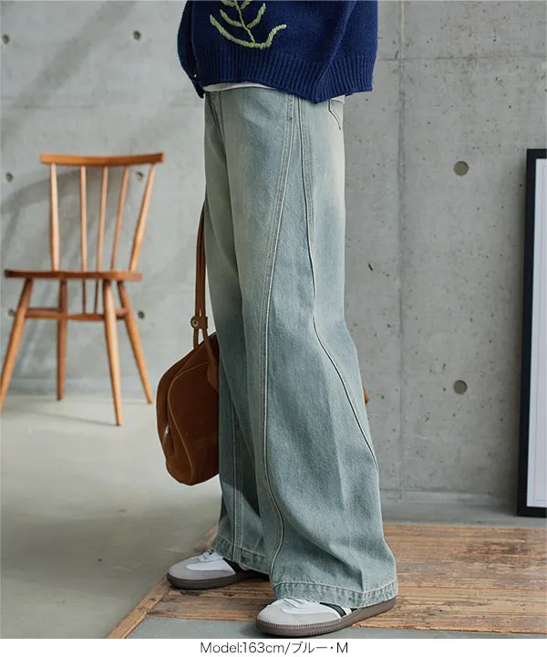 圧倒的着痩せカーブデニムパンツ [M4288]