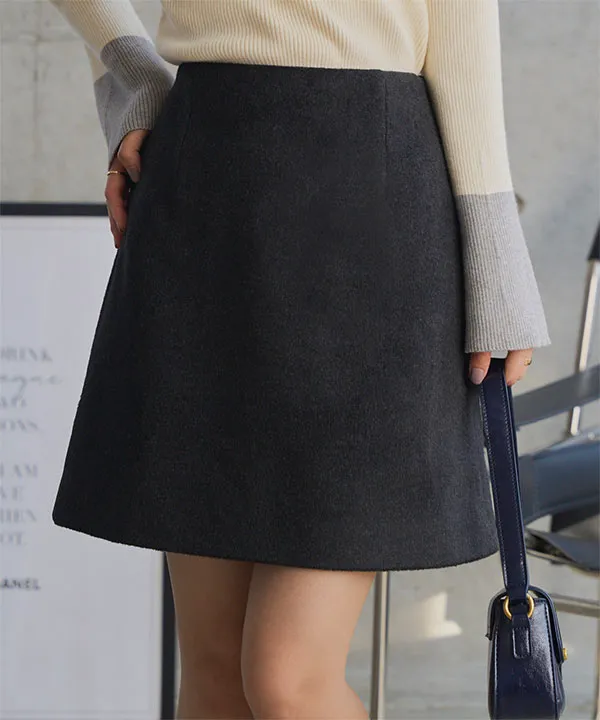 ウールライクミニスカート [M4289] | ボトムス全品送料無料！12/5(金