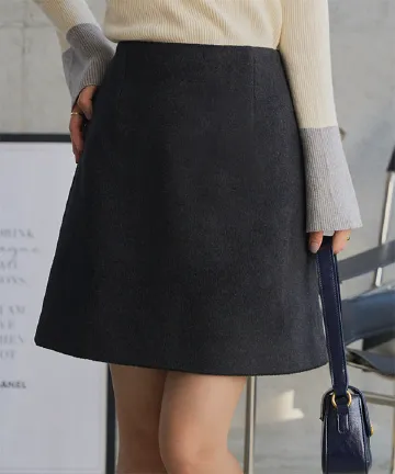 ウールライクミニスカート [M4289] - レディースファッション通販 神戸