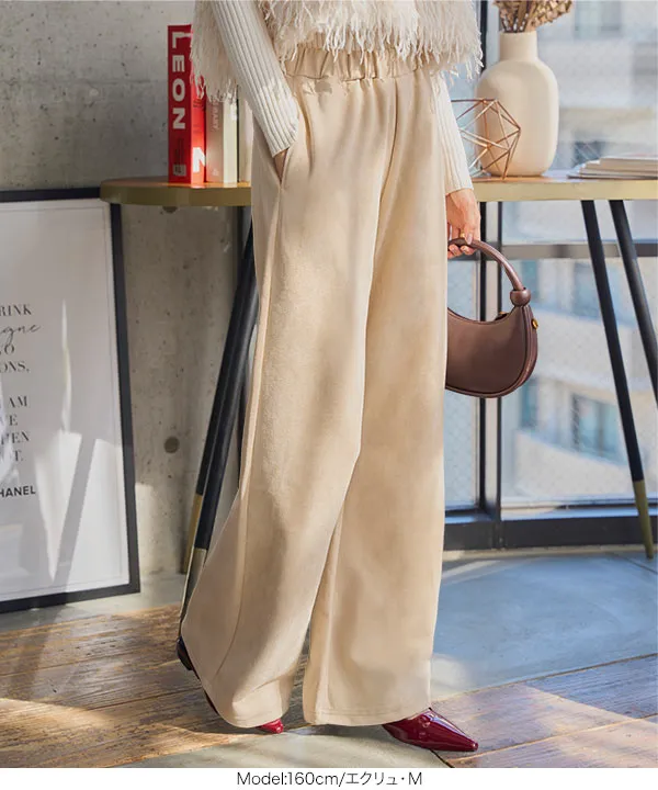 選べる3サイズ錯覚美脚ポンチスエードパンツ [M4292] | 大好評につき