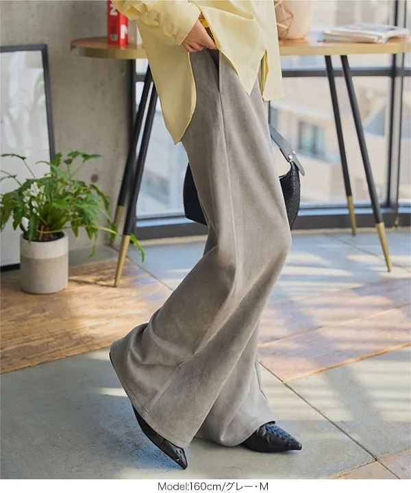 選べる3サイズ錯覚美脚ポンチスエードパンツ [M4292] | 大好評につき