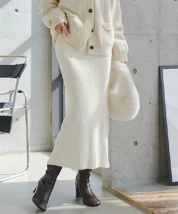 着痩せリブニットスカート [M4296] | 大好評につき送料無料