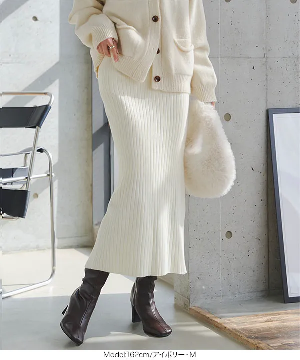 4未使用級　オスカリート　ラナウール　シルク　リブ　タイト　ニット　イタリー　M 4未使用級 オスカリート ラナウール シルク リブ タイト ニット