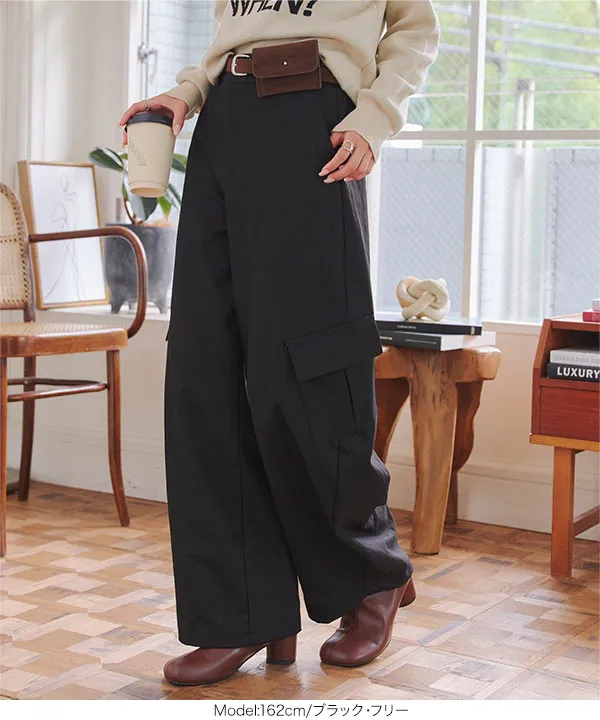 ミニポーチベルト付きカーゴカーブパンツ [M4301]