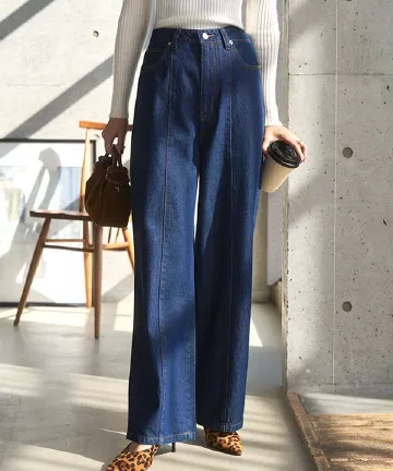 ウエスト調整OK骨格ウェーブさんデニムパンツ [M4306]