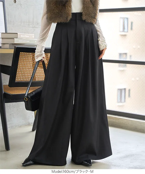 ウエストタックスーパーワイドパンツ [M4307]