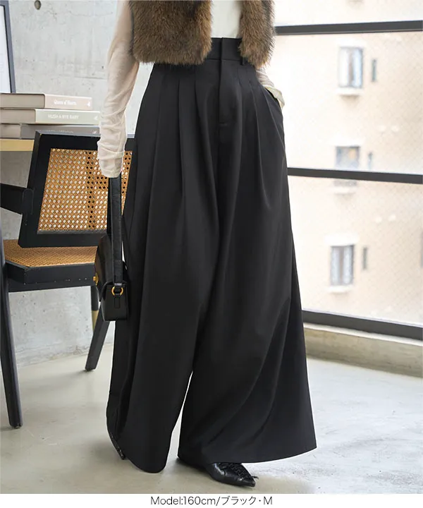 ウエストタックスーパーワイドパンツ [M4307]