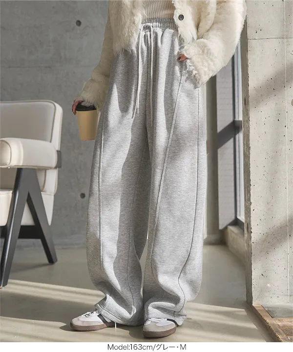 裏ボア ] 暖かスウェットカーブパンツ [M4313] - レディース
