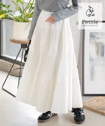 [ Petitle / プチレ ] タフタプリーツスカート [M4319]