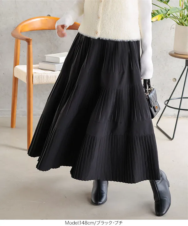 Petitle / プチレ ] タフタプリーツスカート [M4319] - レディース