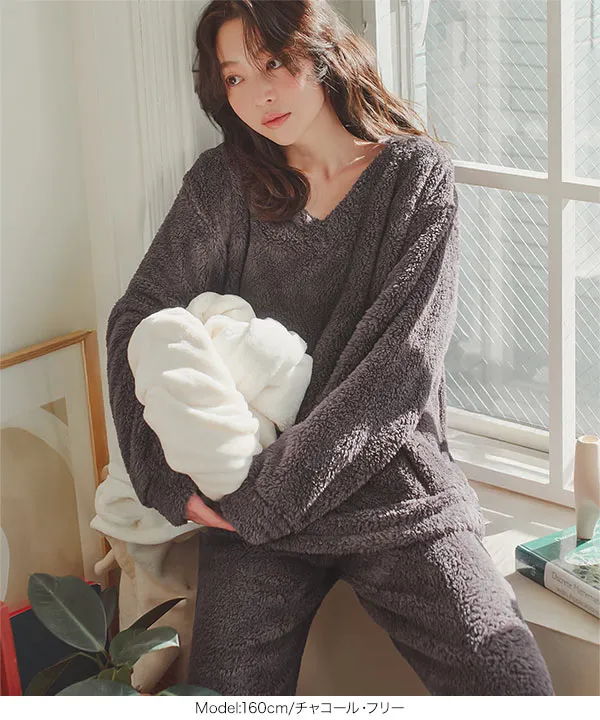[ ルームウェア ] ボアロングパンツ [M4330]
