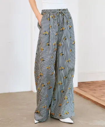ダブルウエストストライプワイドパンツ [M4333] | 2026SS先行受注