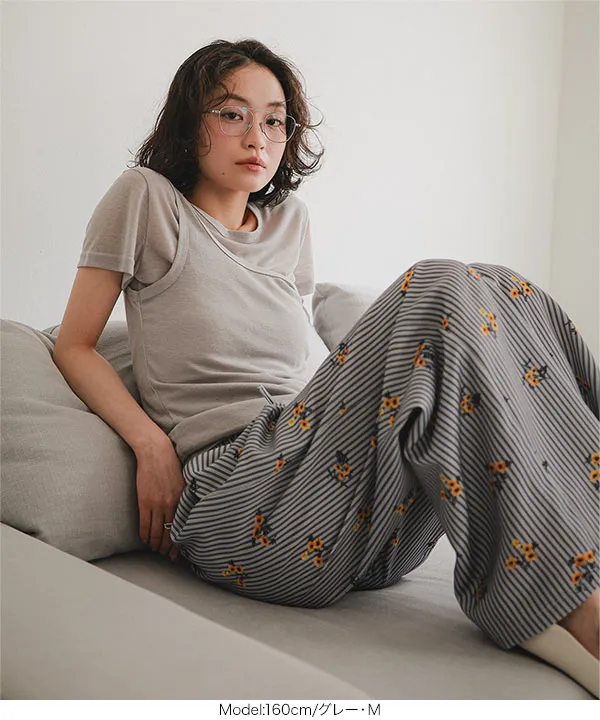 ダブルウエストストライプワイドパンツ [M4333] | 2026SS先行受注