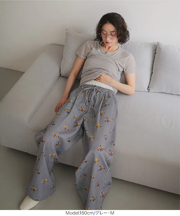 ダブルウエストストライプワイドパンツ [M4333] | 2026SS先行受注