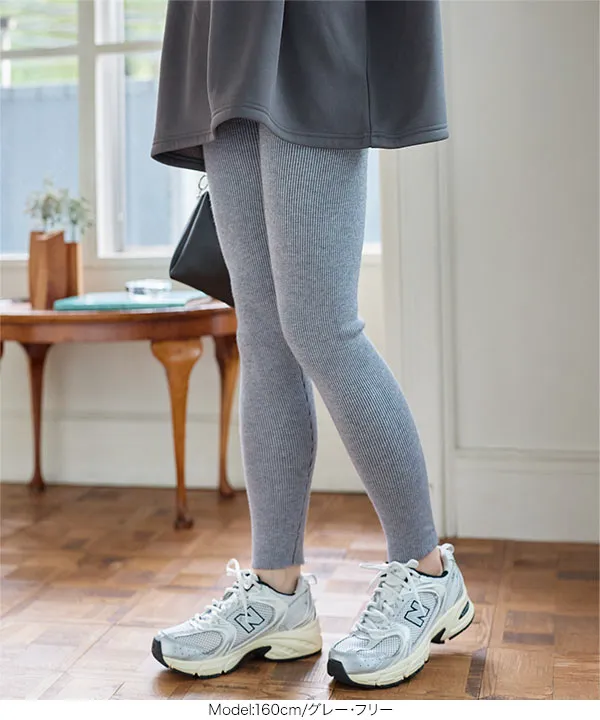 裏起毛 ] あったか裏シャギーリブニットレギンス [M4335] | 特別価格