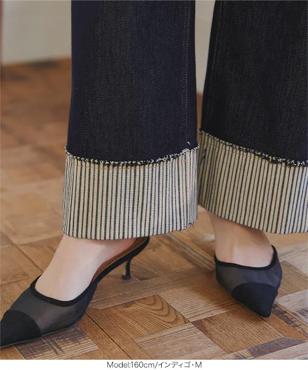 ストライプストレッチデニム [M4337]