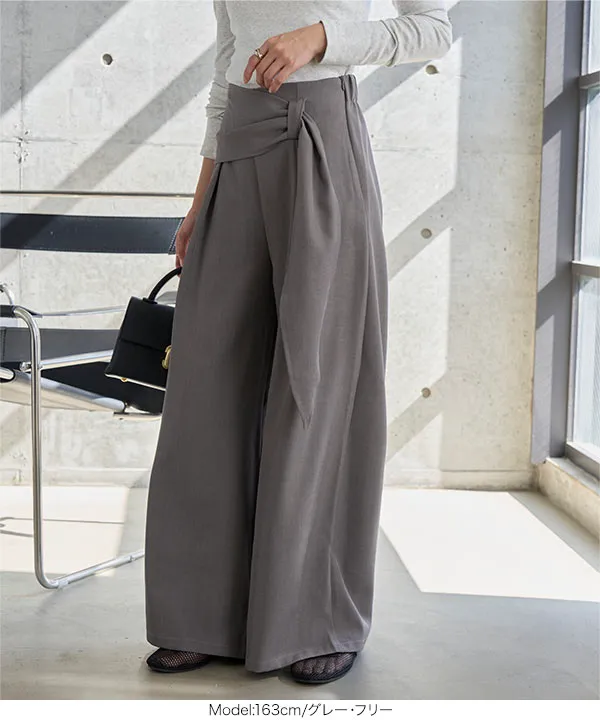 ウエストリボンワイドパンツ [M4338]