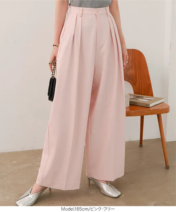 ツータックワイドパンツ [M4363]| 送料無料 1/22(木)12:00~1/23(金)12