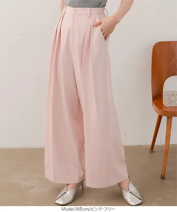 ツータックワイドパンツ [M4363]| 送料無料 1/22(木)12:00~1/23(金)12